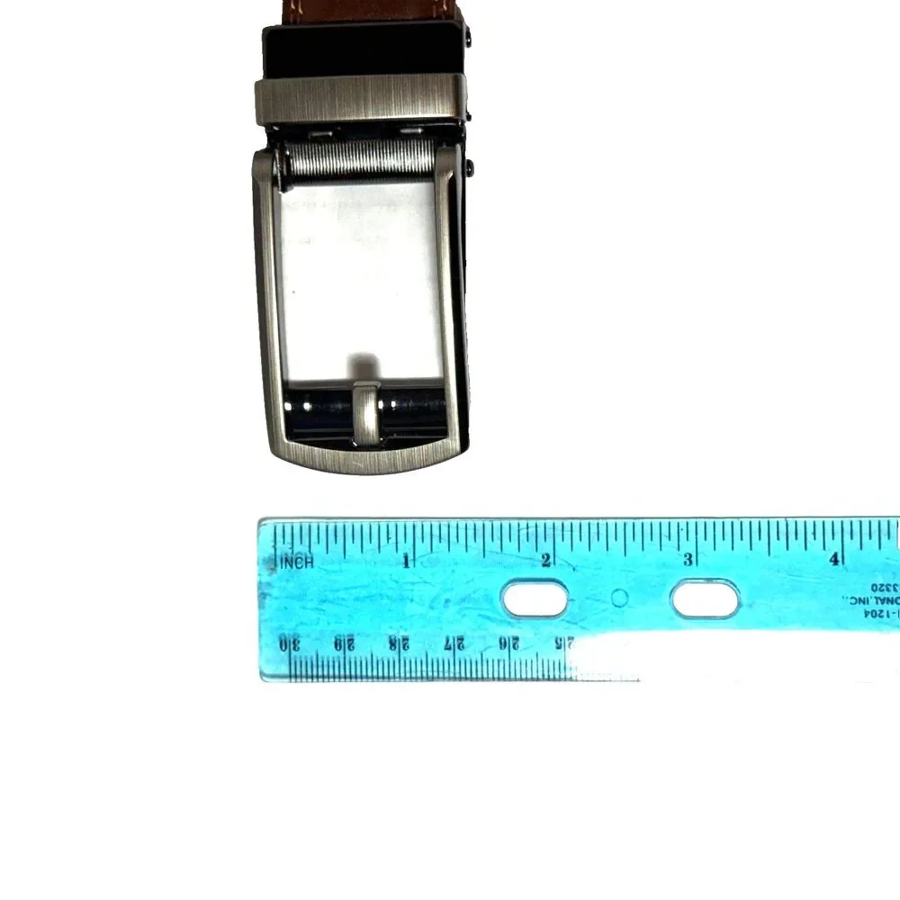 Chaoren Brown Ratchet Dress Belt Faux Leather Boys Teen 19-27